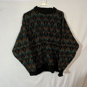 ETCHINGS - Knit Vintage WOOL BLEND Mens XL Sweater vtg Hong Kong